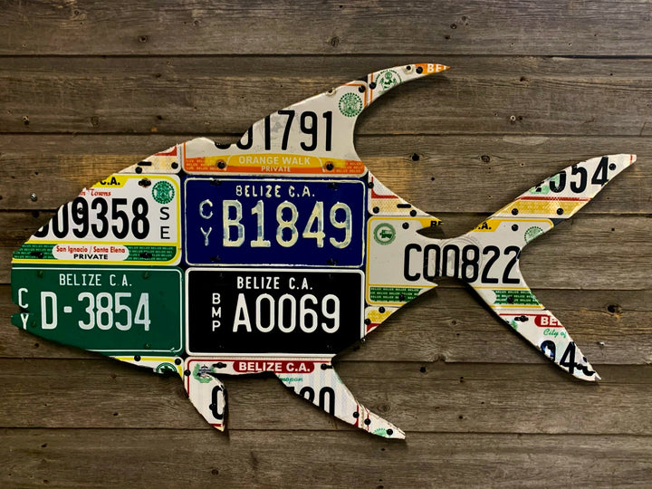 Belize Permit License Plate Art - Madison River Fishing Company
