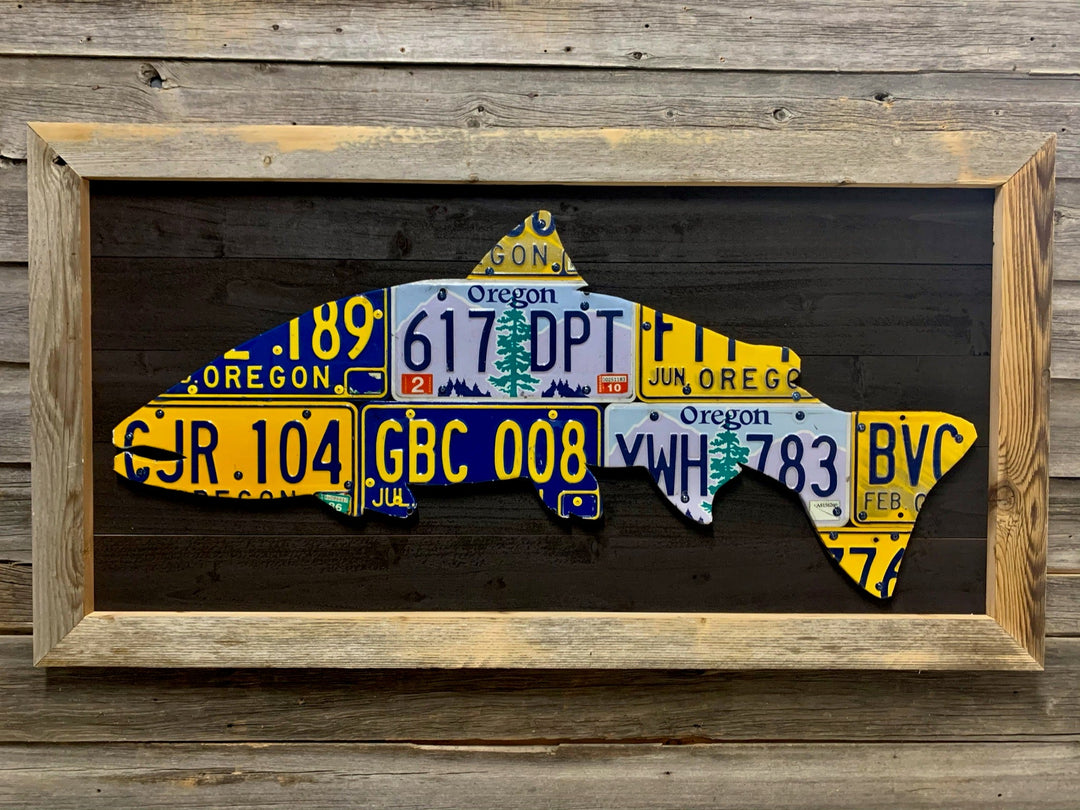 Oregon Steelhead License Plate Art - Madison River Fishing Company
