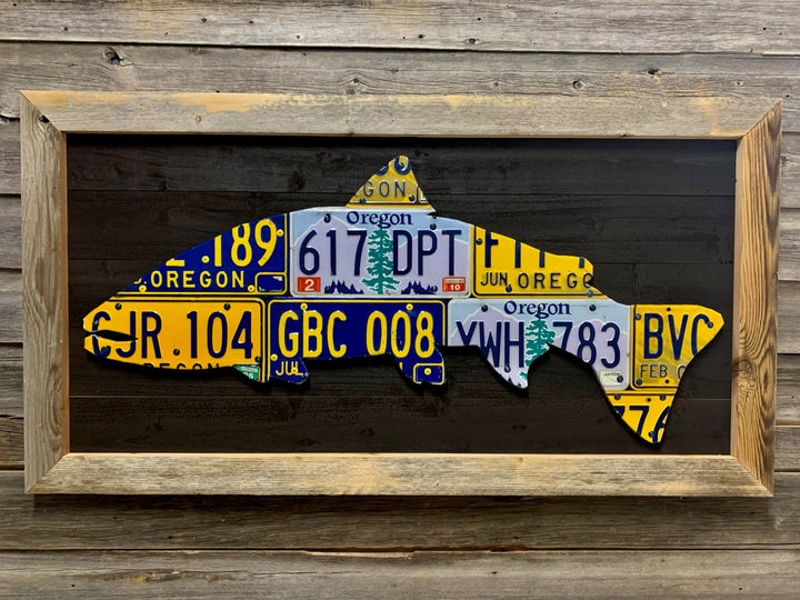 Oregon Steelhead License Plate Art - Madison River Fishing Company
