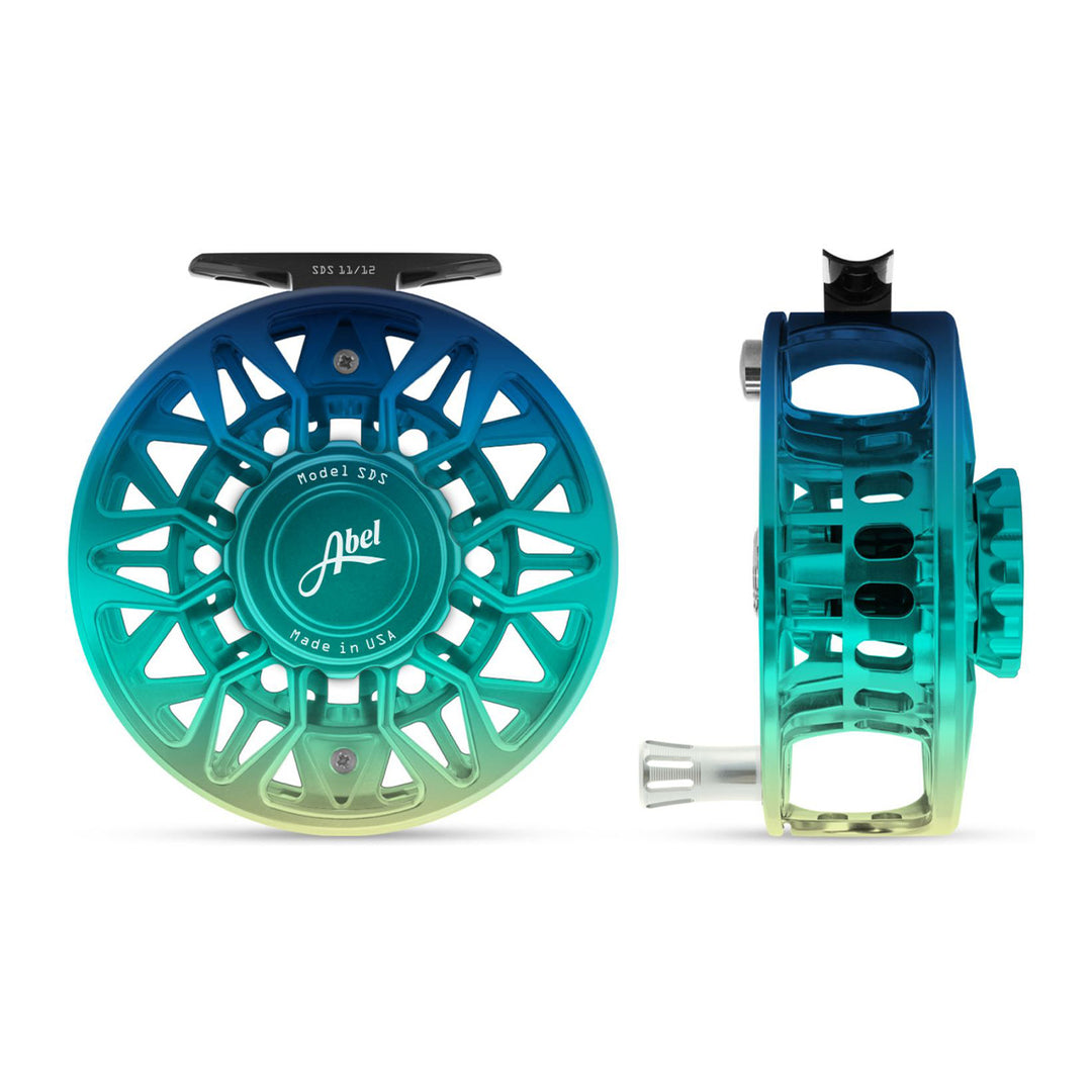 best reel for flats fishing Abel SDS Reel Ported 11/12 Flats Fade with Platinum Handle – Madison River Fishing Company