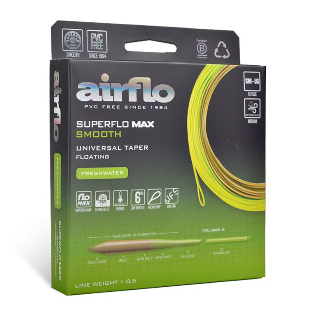 AirFlo Superflo Max Smooth Universal Taper Moss Olive/Chartreuse