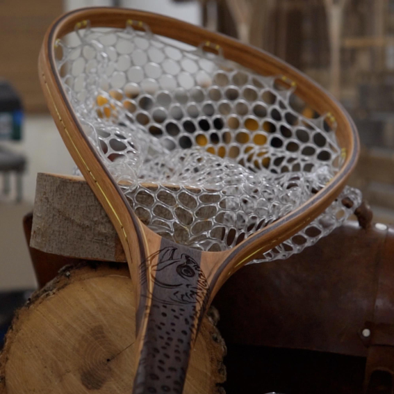 Little Dipper 12"x8" - Brook Trout Engraved - Classic Fly Fishing Traditional Landing Net - Madison River Fishing Company