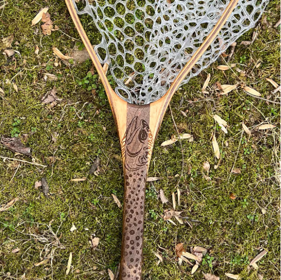Big Dipper 24"x17" - Brook Trout Engraved - Classic Fly Fishing Traditional Landing Net - Madison River Fishing Company