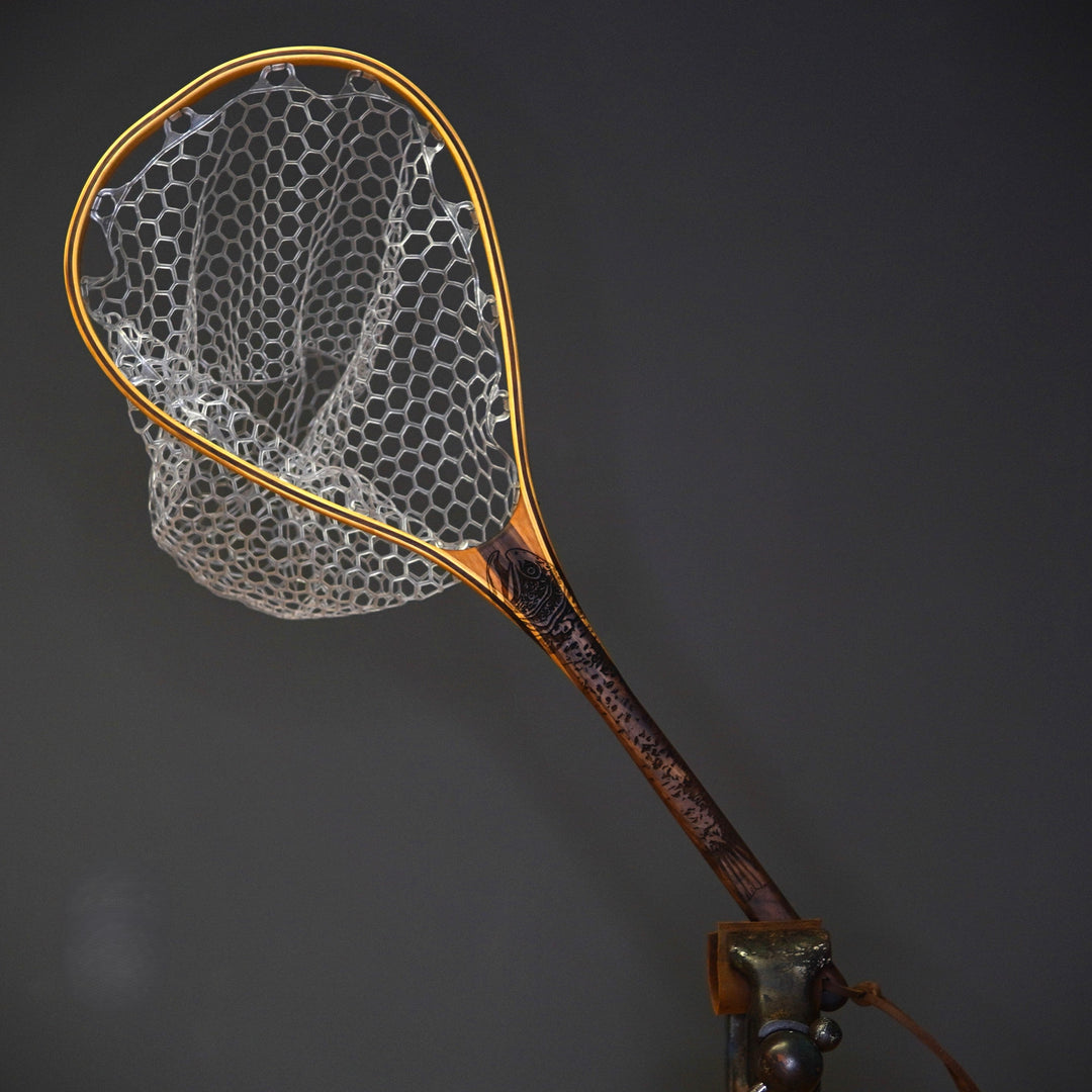 Little Dipper 12"x8" - Brown Trout Engraved - Classic Fly Fishing Traditional Landing Net - Madison River Fishing Company