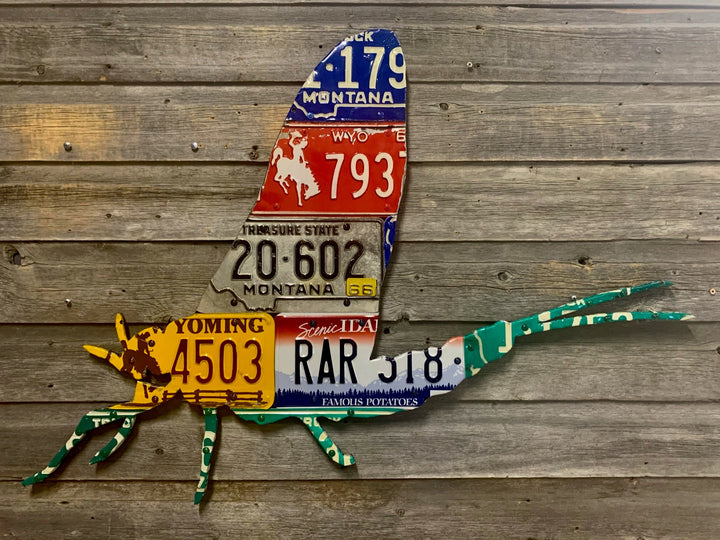 Mixed Western Mayfly License Plate Art - Madison River Fishing Company