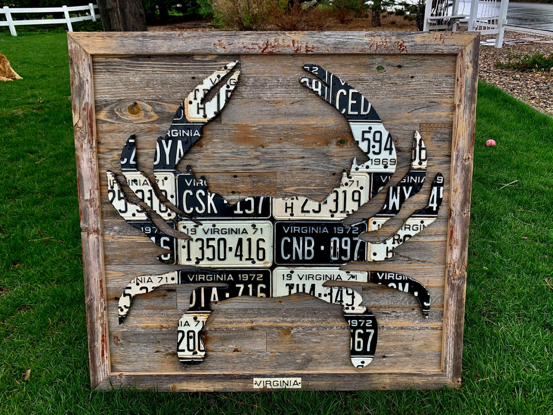 Virginia Blue Crab License Plate Art