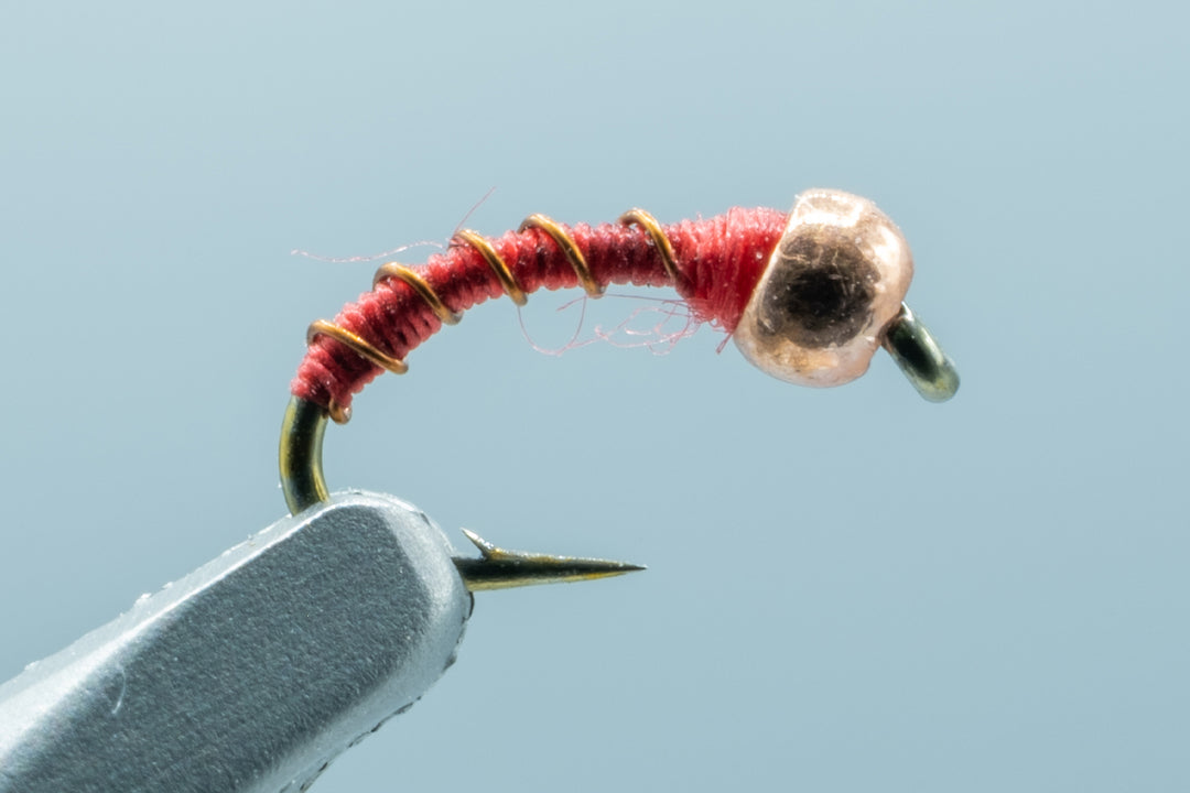 Copper BH Zebra Midge Red #18