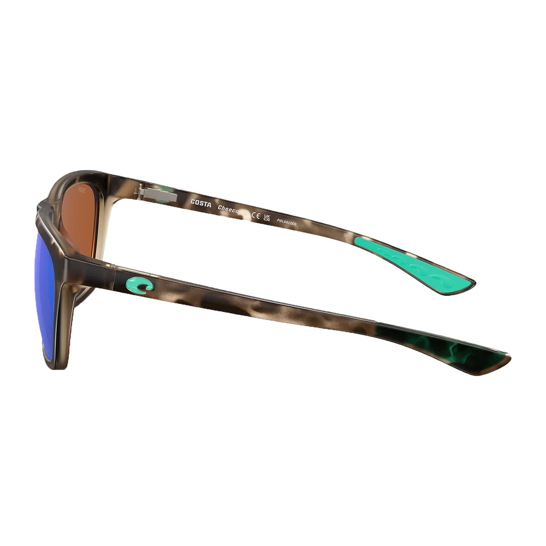 Costa Cheeca Matte Shadow Tortoise Frame Green Mirror 580P - Madison River Fishing Company