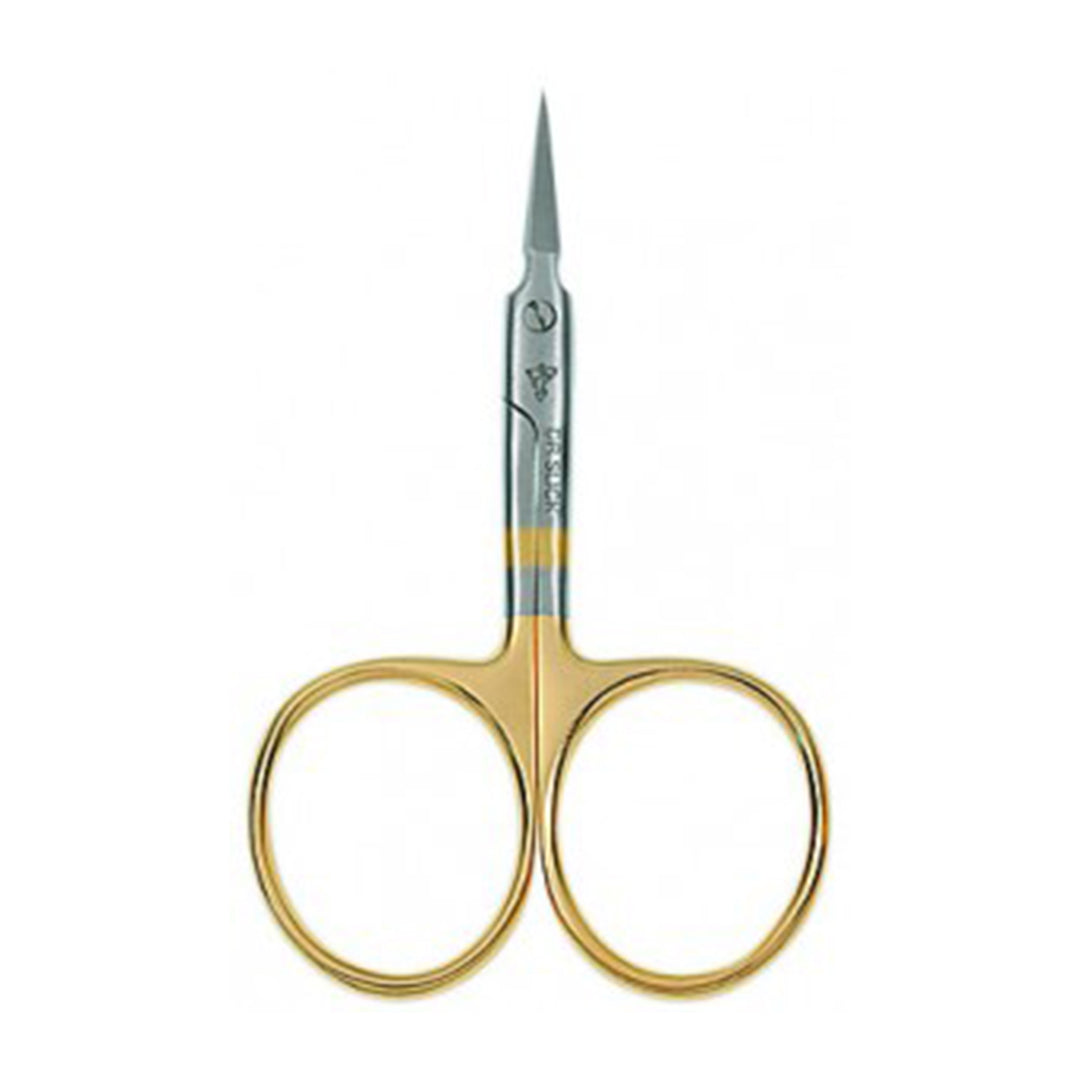 Dr. Slick Arrow Scissor, 3-1/2",  Gold Loops, Curved