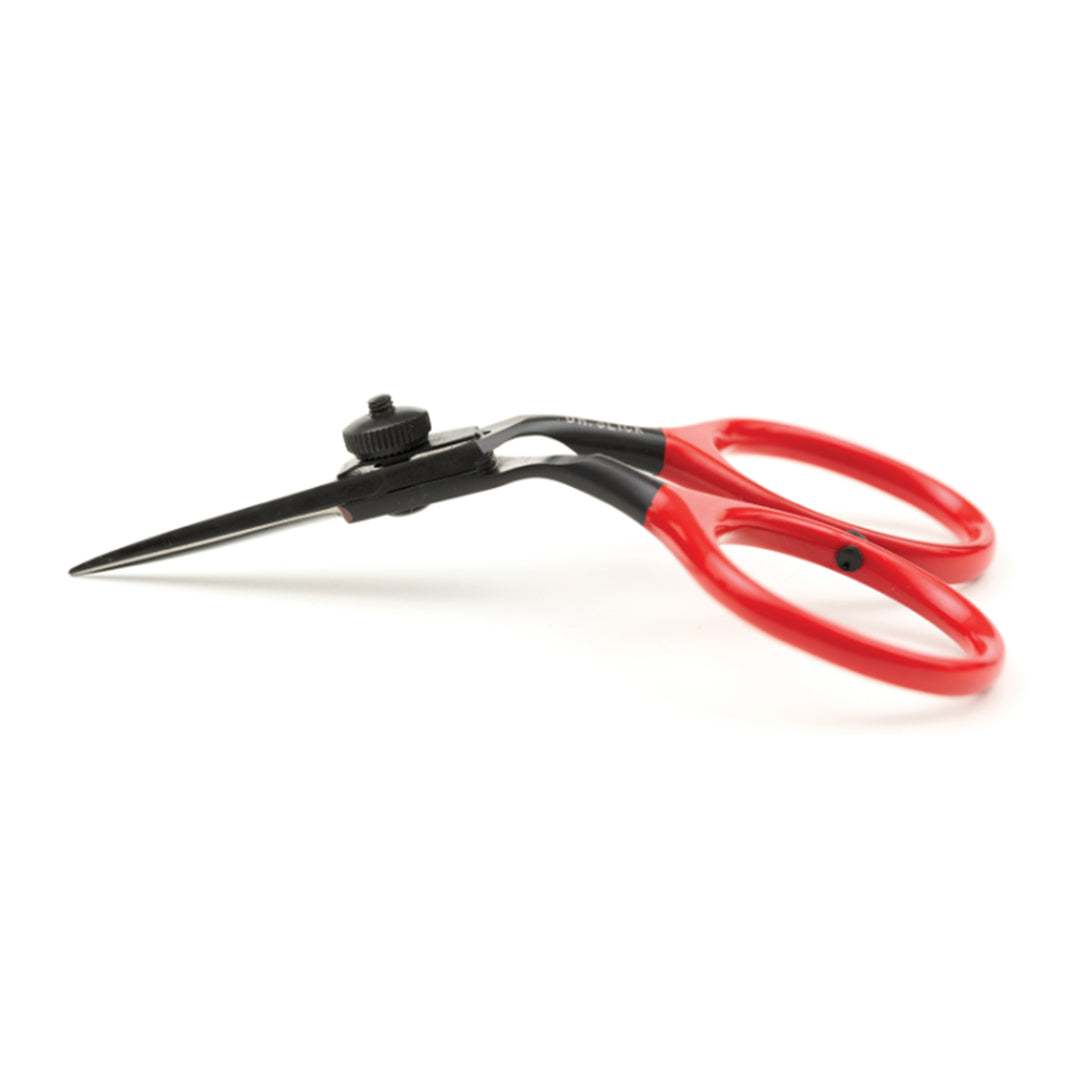 Dr. Slick Black Widow Arrow Razor Scissor 3-3/4" Bent Shaft Black and Red