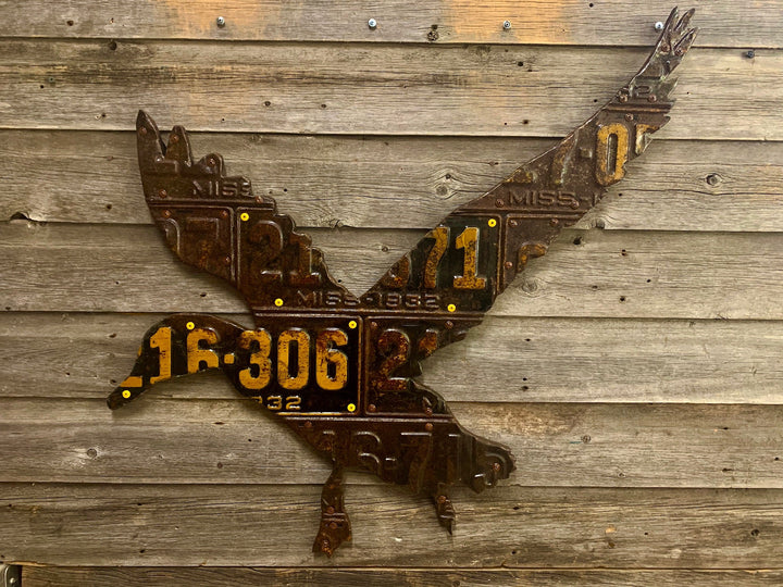 Mississippi Antique Duck License Plate Art - Madison River Fishing Company