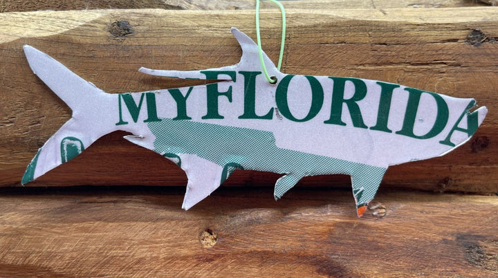 Florida Tarpon License Plate Christmas Ornament - Madison River Fishing Company