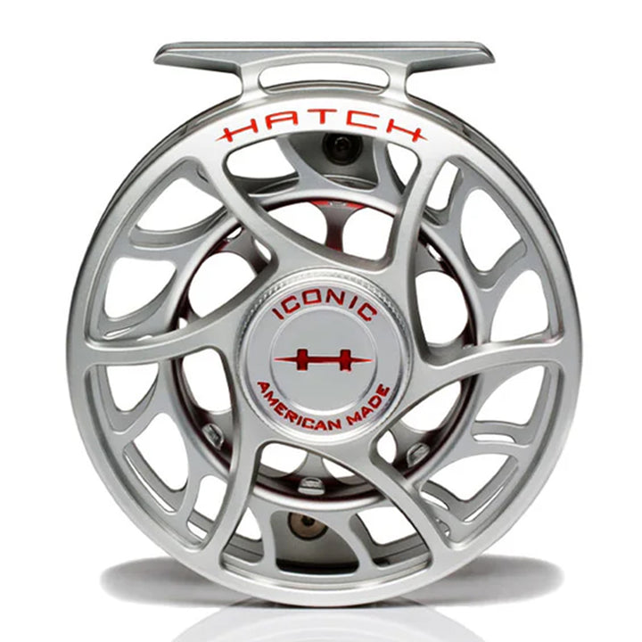 Hatch Iconic 5 Plus Fly Reel Clear Red