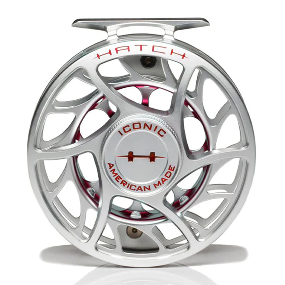 Hatch Iconic 7 Plus Fly Reel Clear Red