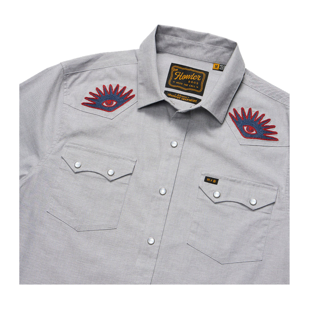 Howler Bros Crosscut Deluxe Snapshirt High Times : Light Grey - Madison River Fishing Company