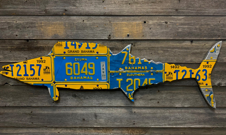 Bahamas Wahoo License Plate Art - Madison River Fishing Company