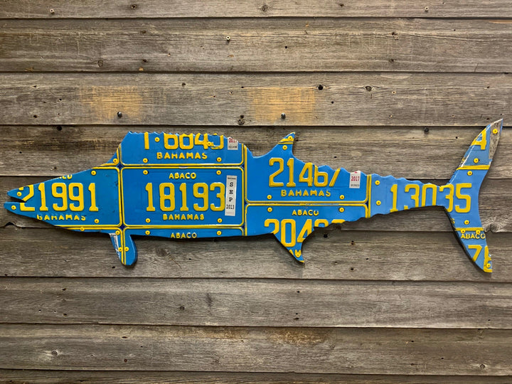 Bahamas Wahoo License Plate Art - Madison River Fishing Company