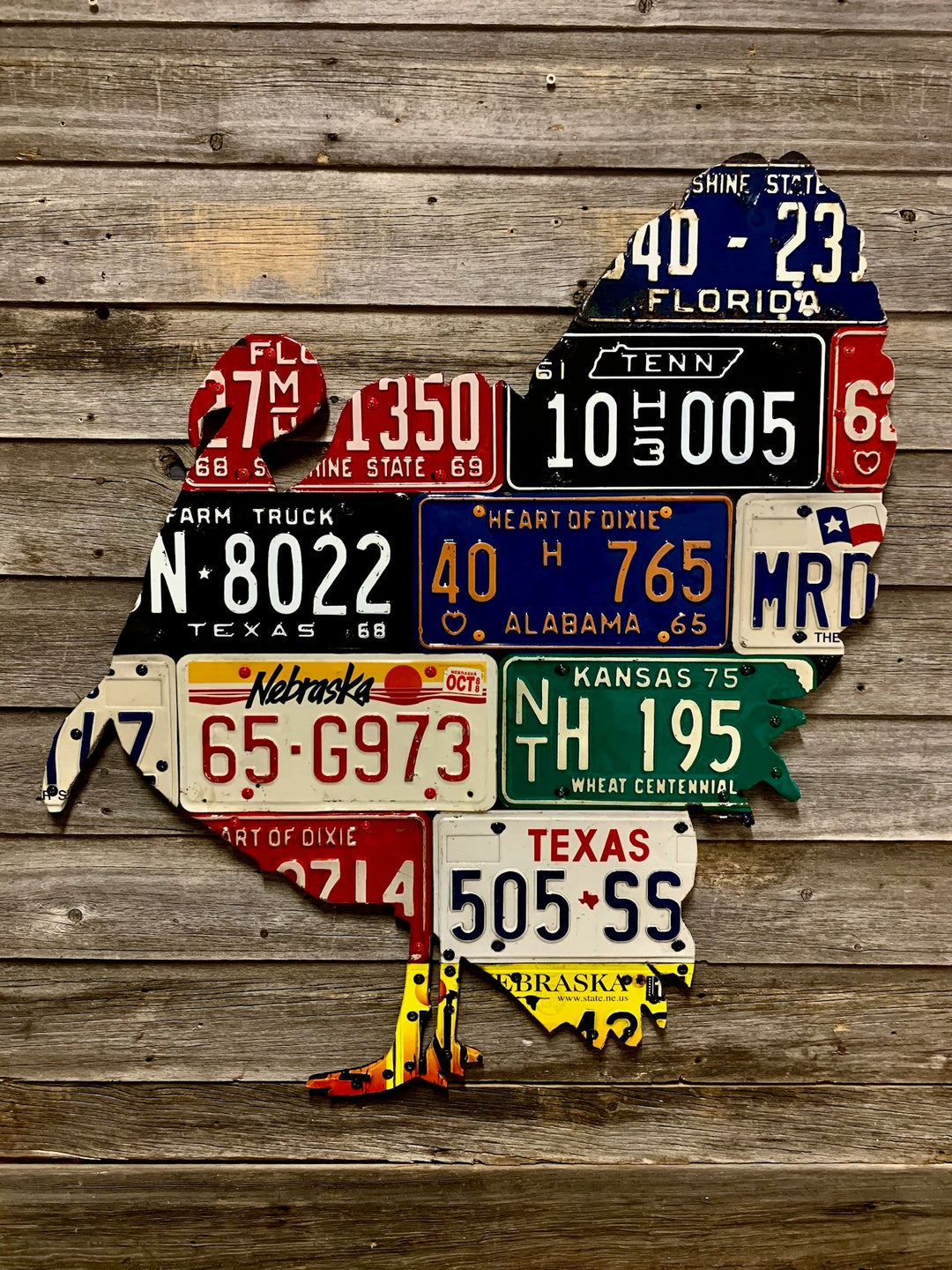 Wild Turkey Grand Slam License Plate Art - Madison River Fishing Company