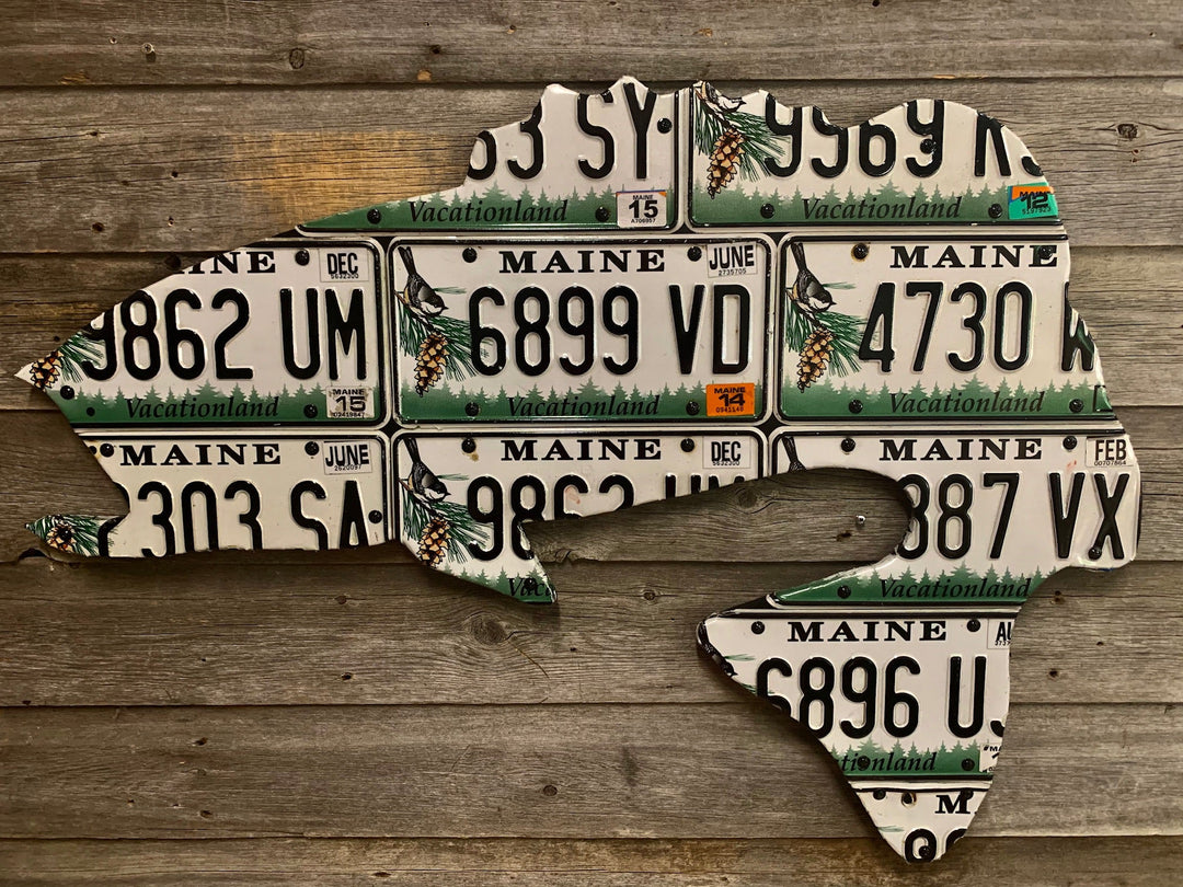 Maine Largemouth Bass License Plate Art - Madison River Fishing Company