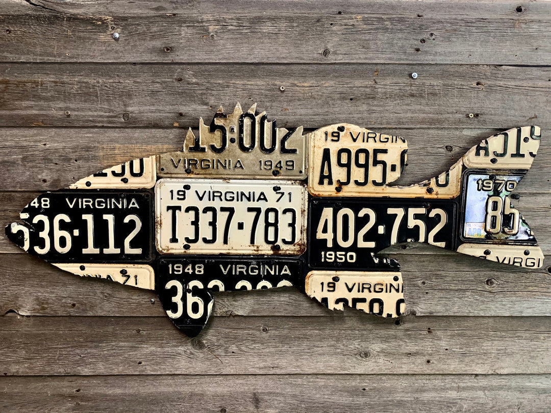 Virginia Smallmouth Bass License Plate Art