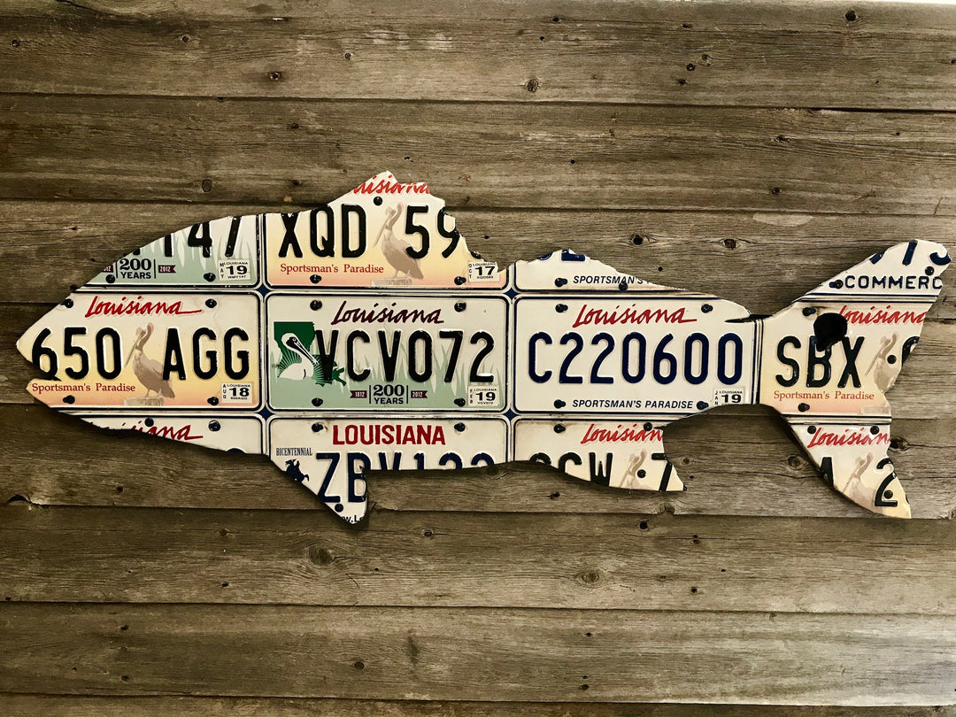 Louisiana Black Drum License Plate Art