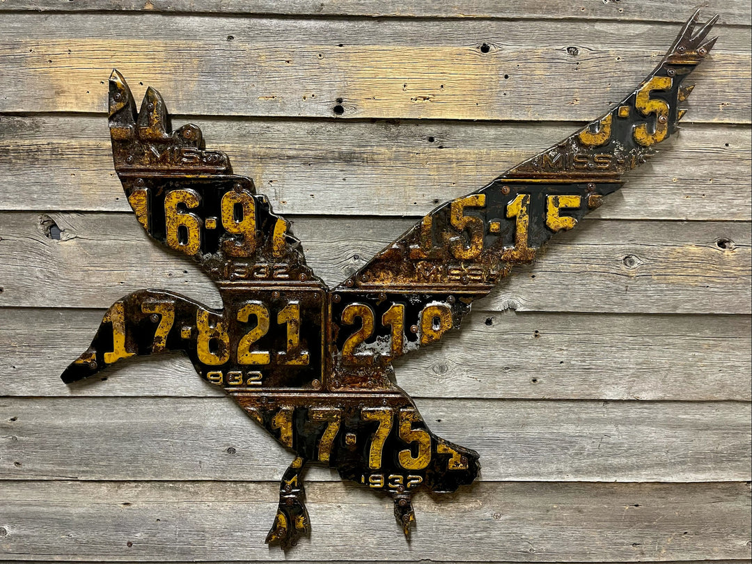 Mississippi Antique Duck License Plate Art - Madison River Fishing Company
