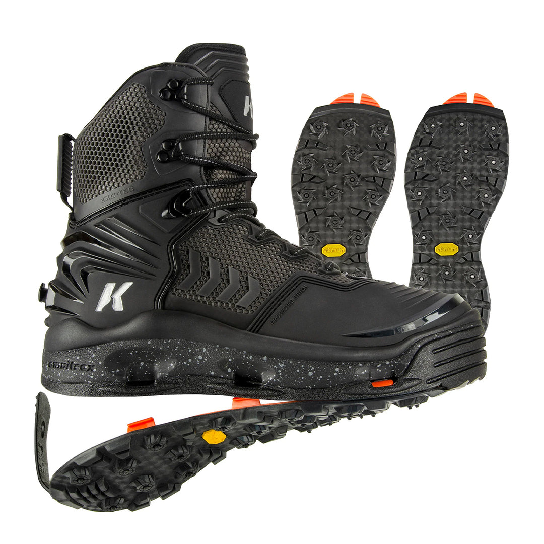 Korkers River Ops BOA Wading Boot Vibram/Studded Vibram 12