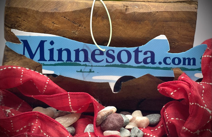 Minnesota Pike License Plate Christmas Ornament - Madison River Fishing Company