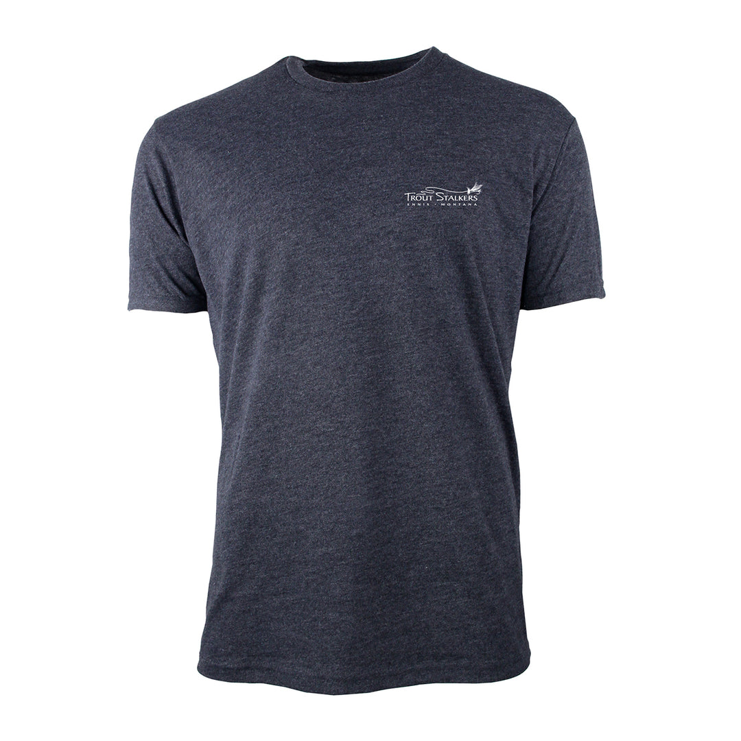 MTS Logo Trout Rodeo Sueded S/S T-Shirt Heather Charcoal X-Large