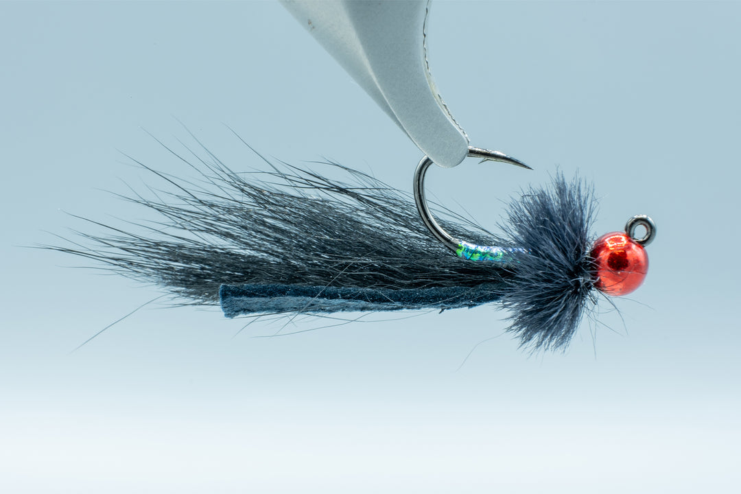 Mayer's Jig Mini Leech Lucent - Black/Red #12