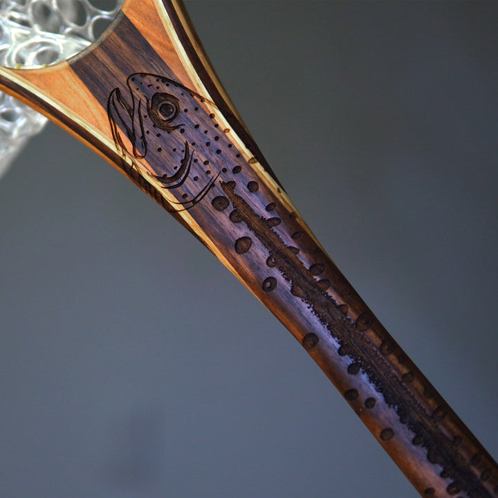 Big Dipper 24"x17" - Rainbow Trout Engraved - Classic Fly Fishing Traditional Landing Net - Madison River Fishing Company