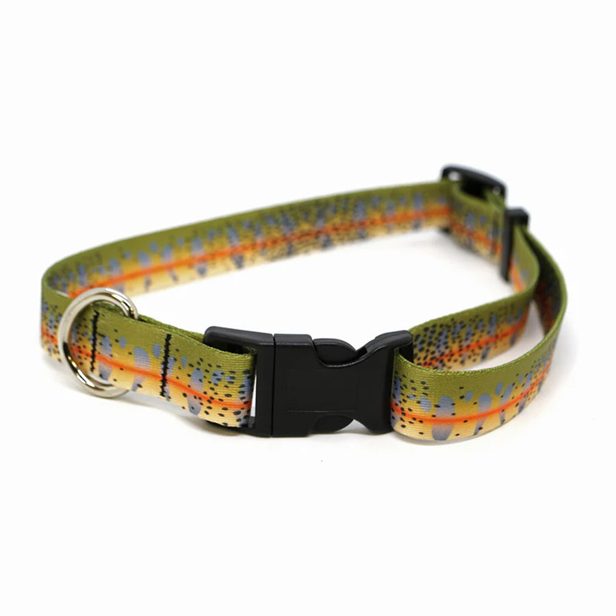 Rep Your Water Cutthroat Trout Skin Dog Collar Large Madison River