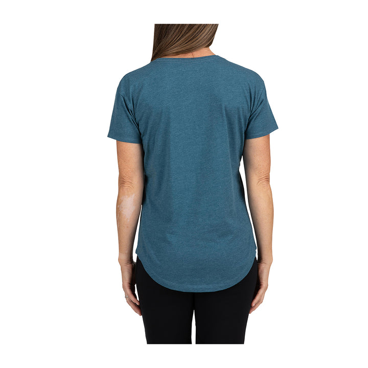 Simms Womens Floral Trout T-Shirt - Steel Blue Heather