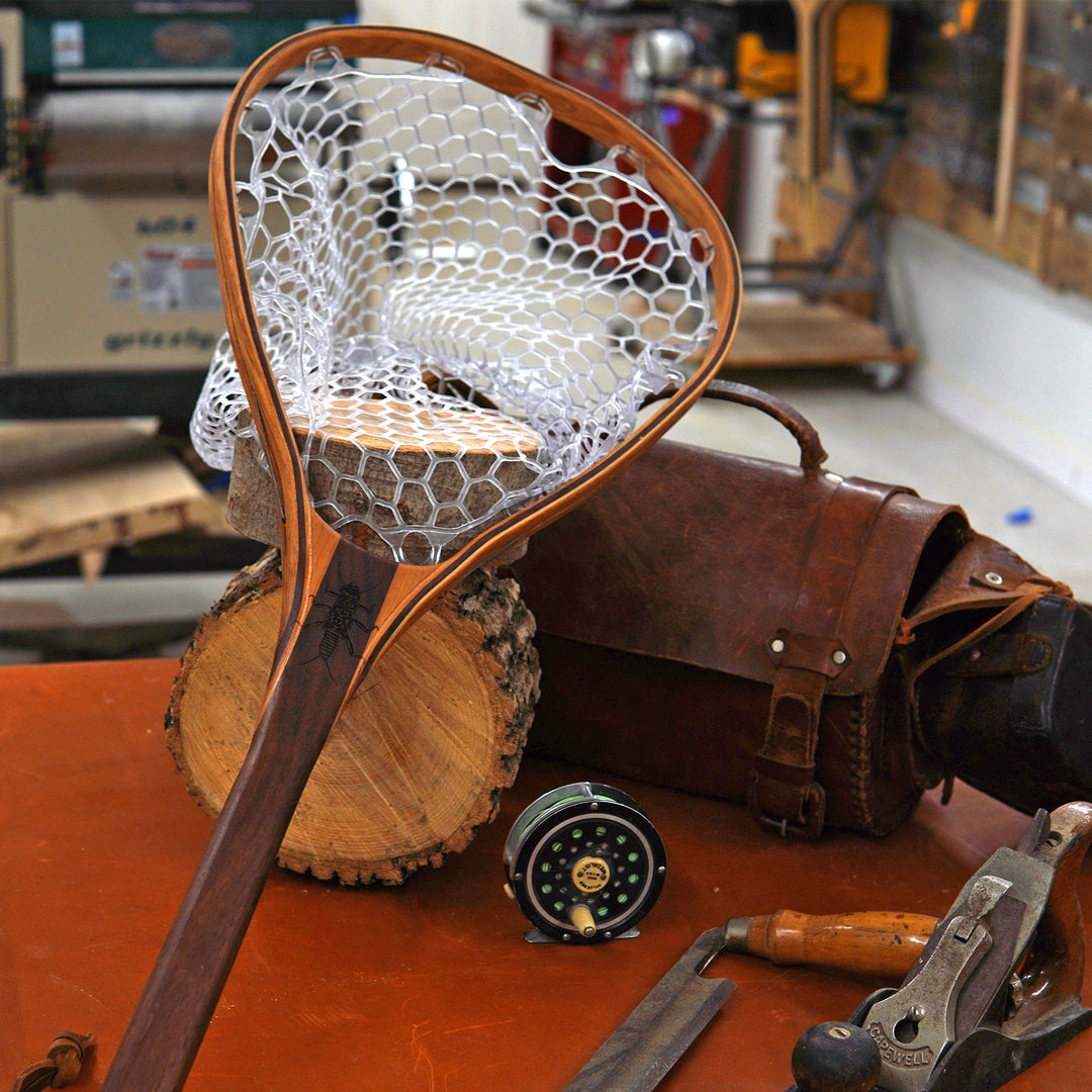 Fat Jake 16"x12" - Stonefly Engraved - Classic Fly Fishing Traditional Landing Net - Madison River Fishing Company
