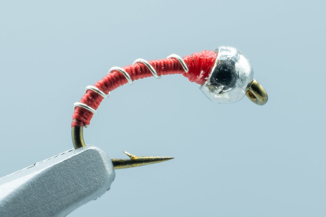 TBH Zebra Midge Silver Red #18 - Madison River Fishing Company