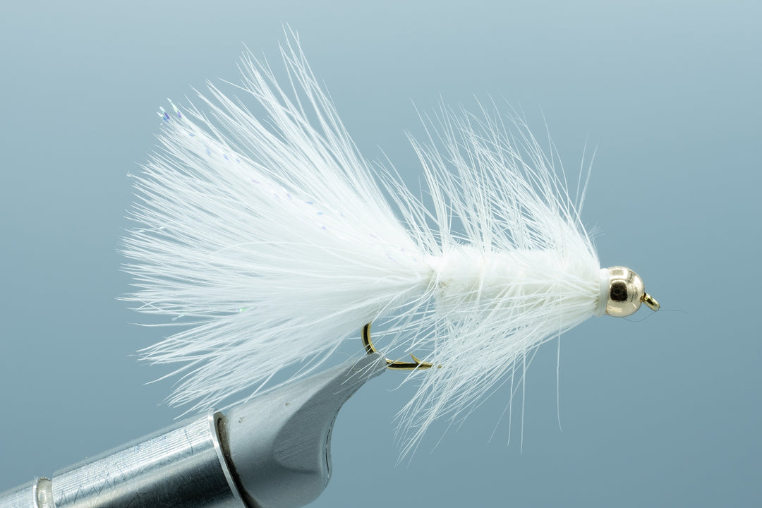 White Woolly Bugger #8