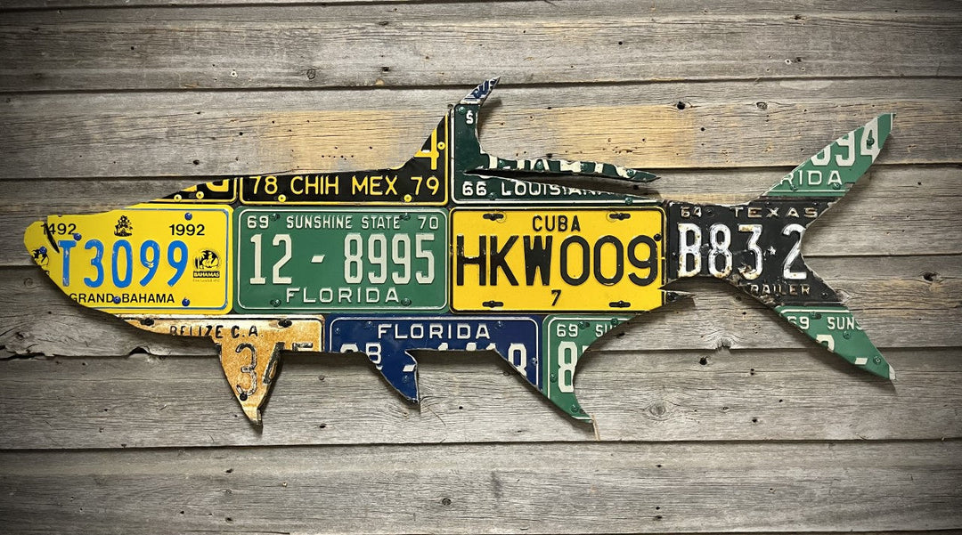 World Tour Tarpon License Plate Art