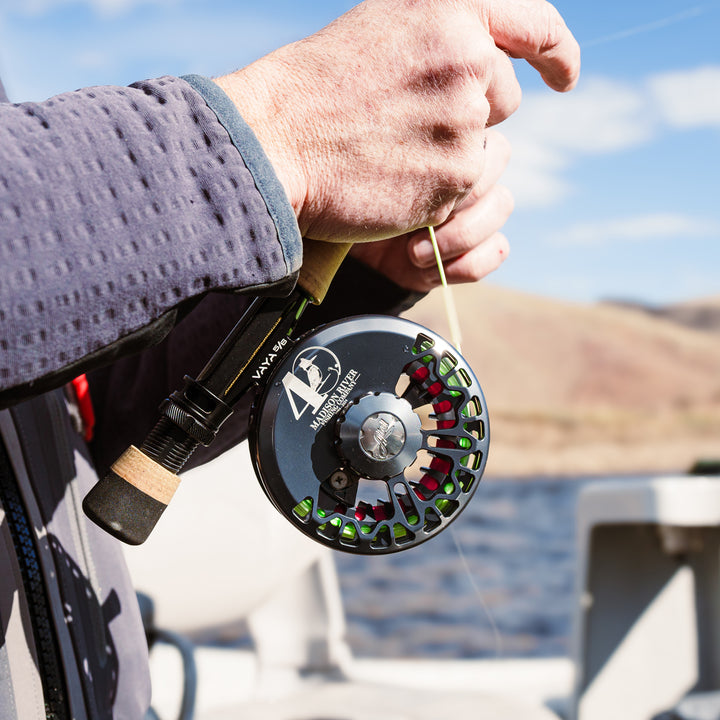 Abel Vaya Reel 5/6 MRFC 40th Logo Slate Gray with Ebony Handle - Madison River Fishing Company