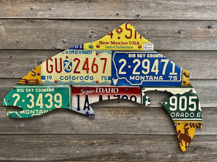 Yellowstone Trout License Plate Art - Madison River Fishing Company