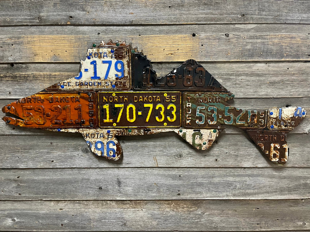 North Dakota Walleye License Plate Art