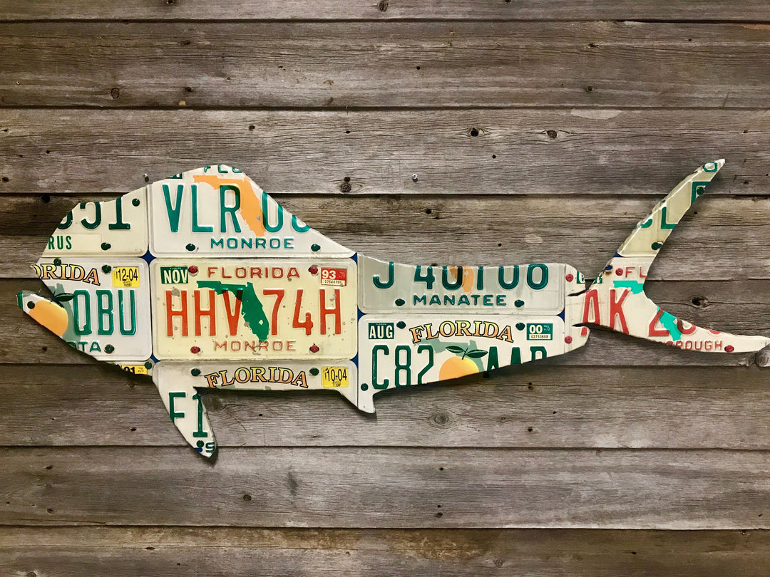 Florida Mahi Mahi License Plate Art - Madison River Fishing Company