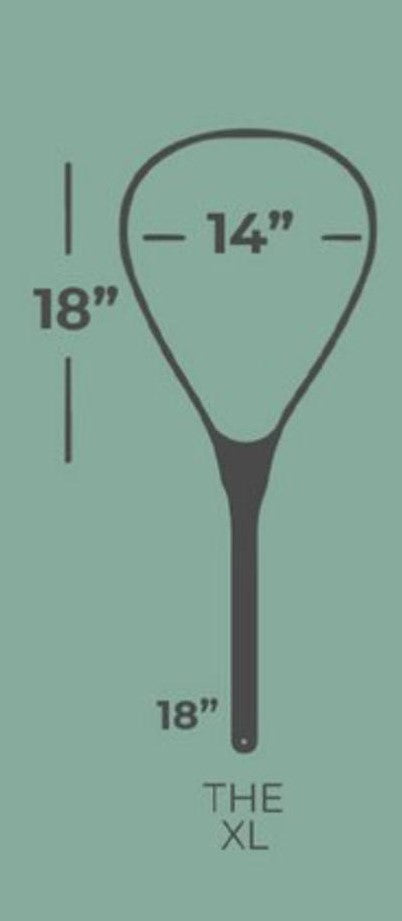 XL 18"x14" - Brook Trout Engraved - Natural Fly Fishing Traditional Landing Net - Madison River Fishing Company