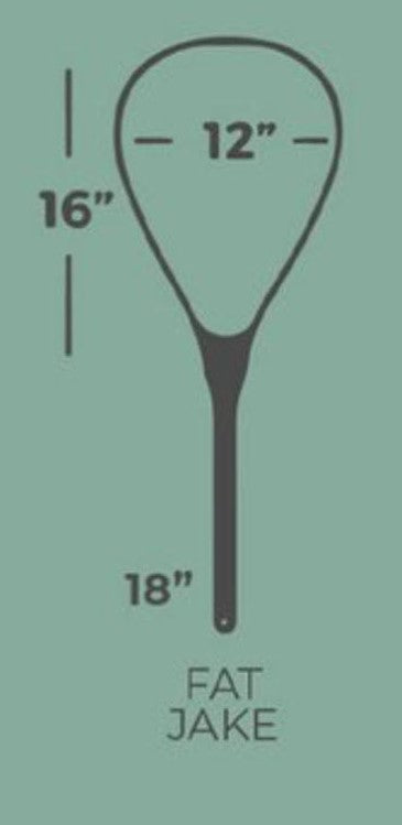 Fat Jake 16"x12" - Rainbow Trout Engraved - Classic Fly Fishing Traditional Landing Net - Madison River Fishing Company