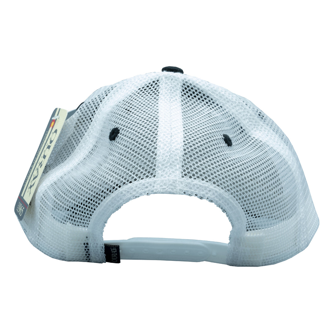 MRFC Logo Kingfisher Sideline Trucker Black/White - Madison River Fishing Company