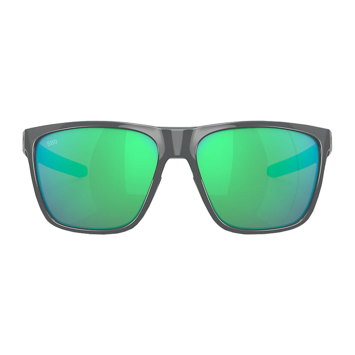 Ferg XL Sunglasses Shiny Gray Green Mirror 580G