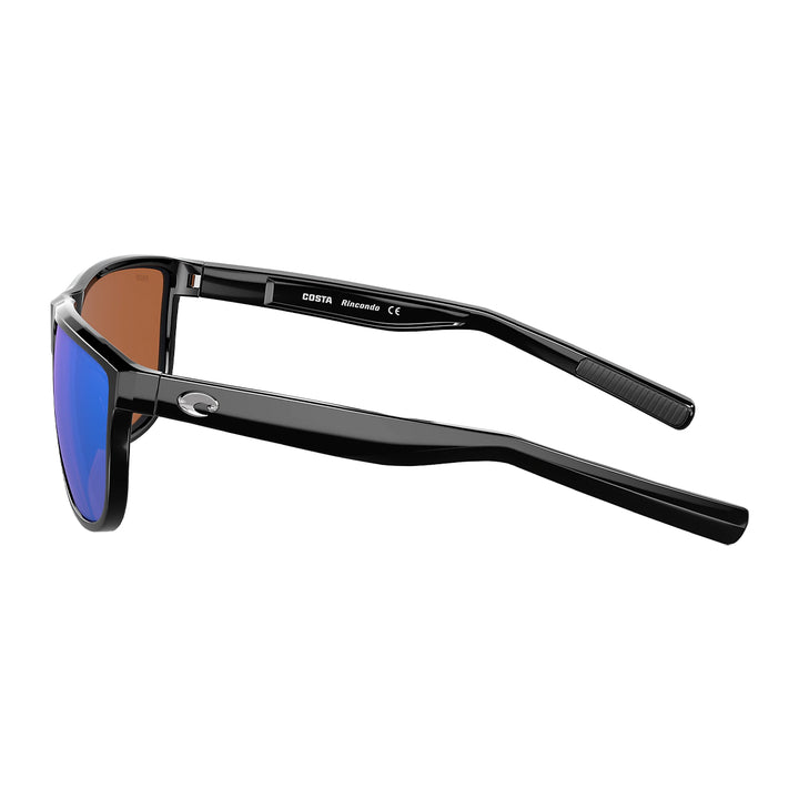 Costa Rincondo Sunglasses Shiny Black Green Mirror 580P