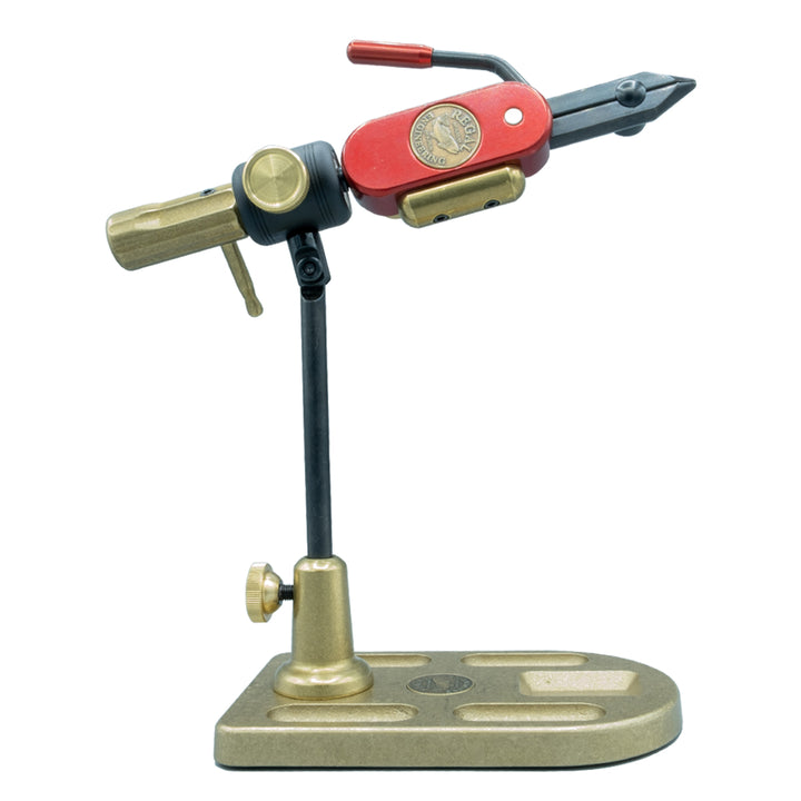 Regal Revolution Vise - Standard Jaw with Bronze Pocket Base Hot Rod Red - Madison River Fishing Company