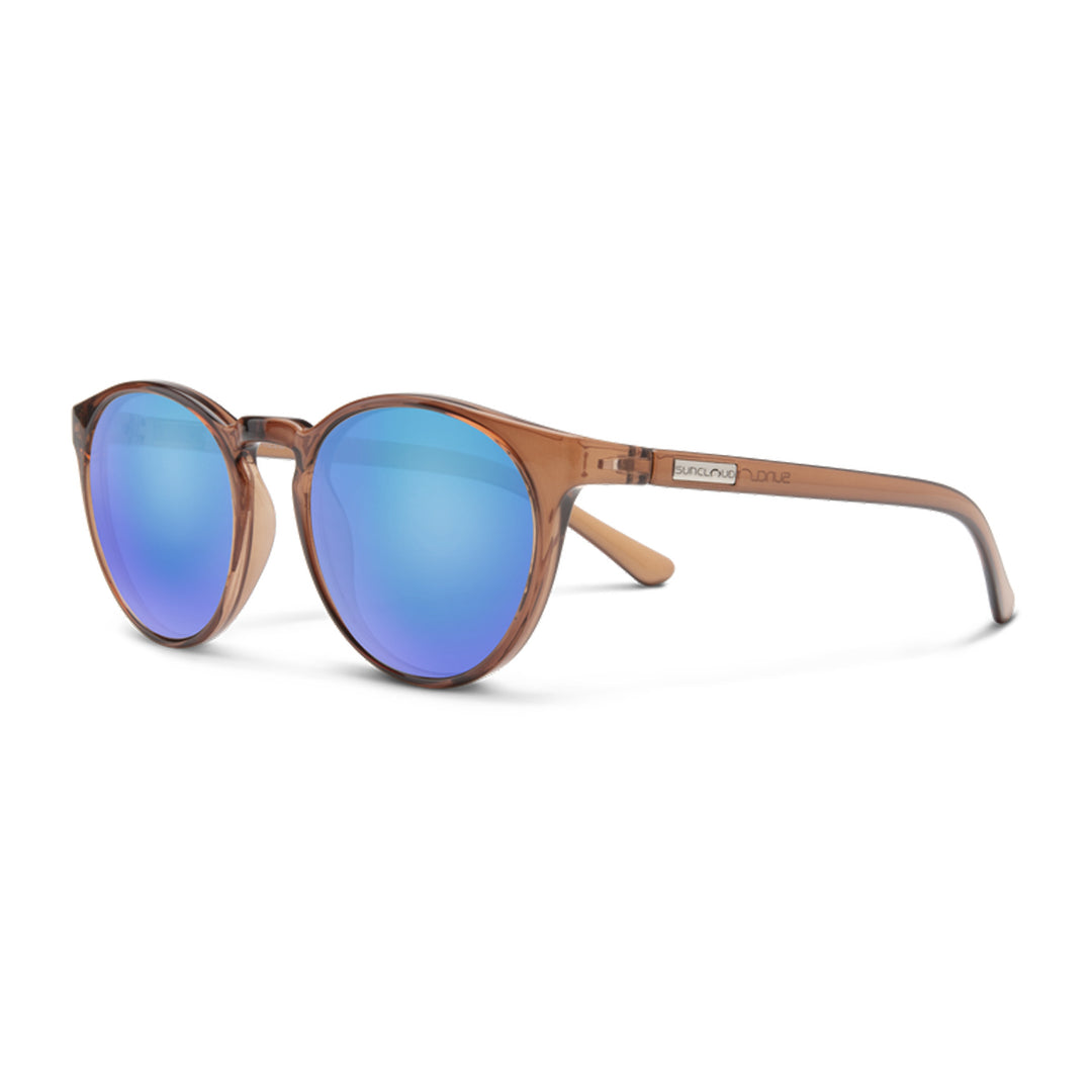 Suncloud Metric Sunglasses Transparent Brown Polarized Blue Mirror