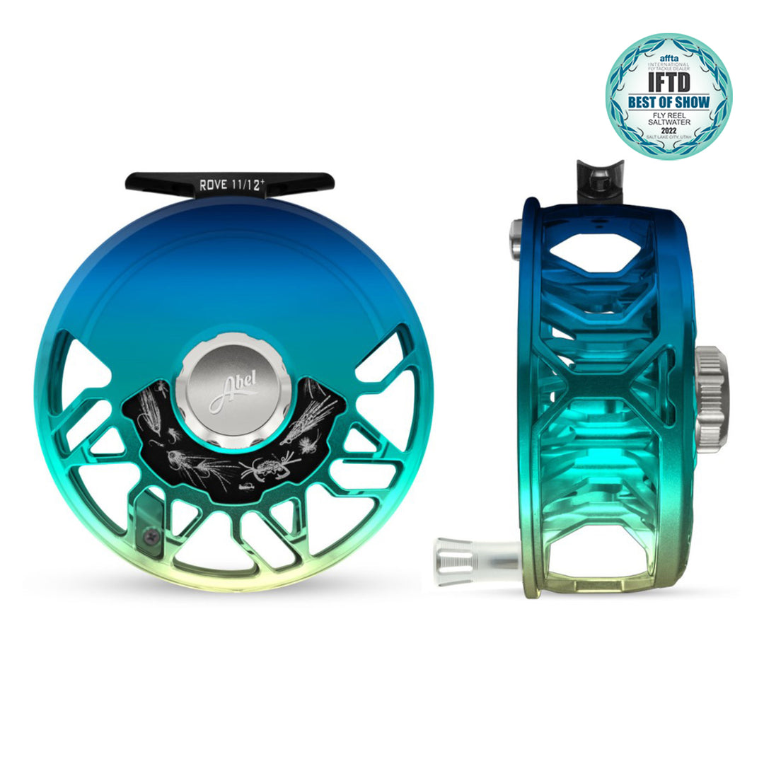abel rove fly reel Abel ROVE Reel 11/12+ Flats Fade, Platinum Drag Knob with Platinum Handle