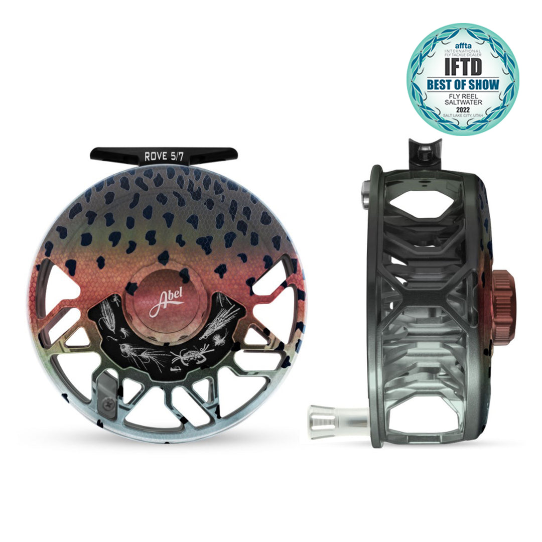 Abel ROVE Reel 5/7 Native Rainbow with Platinum Handle - Madison River Fishing Company